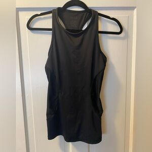 Black Athletic Top with Built-In Bra